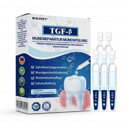 ✅ Hergestellt und versendet aus Deutschland | Rolimey® Transforming Growth Factor-β (TGF-β) Mundspülung zur oralen Reparatur❤️❤️