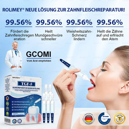 ✅ Hergestellt und versendet aus Deutschland | Rolimey® Transforming Growth Factor-β (TGF-β) Mundspülung zur oralen Reparatur❤️❤️